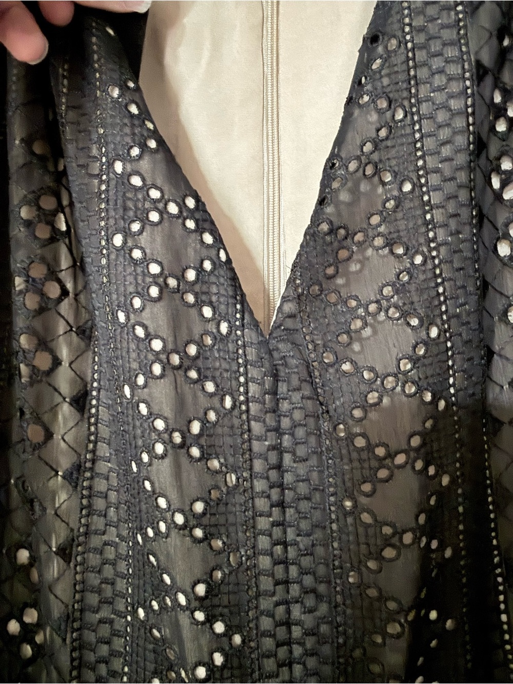 White House Black Market Black Eyelet Maxi Dress - Picture 4 of 12